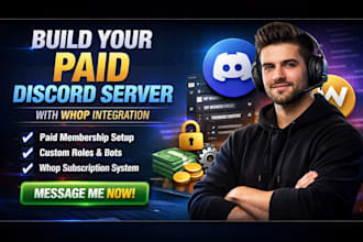 set up a paid membership discord server with whop integration