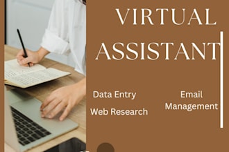be your reliable virtual assistant for admin tasks, data entry, and web research
