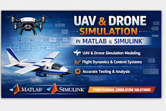 develop uav and drone simulation in matlab simulink
