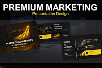design a premium marketing presentation in powerpoint