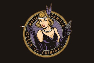 create attractive and imagination pinup girl logo design