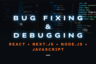 fix bugs in reactjs, nextjs, nodejs, python, javascript, HTML