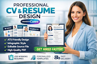 design a professional CV or resume using canva