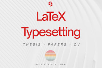 typeset your thesis, academic paper or CV in latex