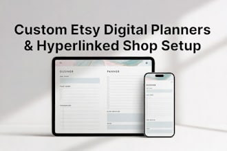 do etsy digital planner design hyperlinked planner  do etsy digital products