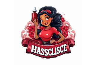create wonderful and excellent pinup girl logo design