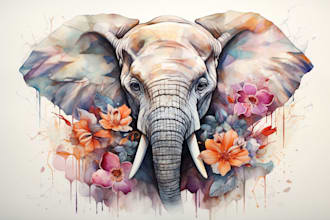 draw watercolor illustrations of animals, birds, and nature