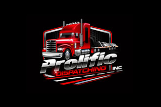 create exclusive and marvelous trucking dispatching logo design