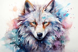 illustrate anything in watercolor style
