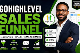 setup gohighlevel  sales funnel lead capture pipeline email automation
