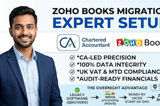 provide expert zoho books setup, migration
