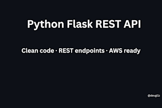build a python flask rest API with clean documentation
