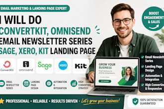 do convertkit omnisend email newsletter series sage xero kit landing page expert