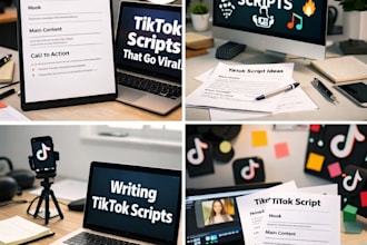 write 300 words viral tiktok script in 24 hours