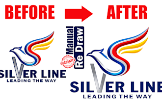 manually vectorize logo or image to high end manual vector
