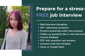 help you prepare for a job interview lets practice with me to be confident