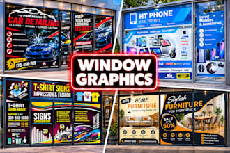 do creative storefront shopfront or window graphics vinyl stickers