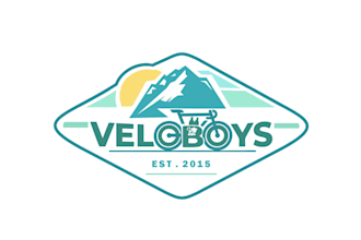 design an awesome cycling and travel adventure logo