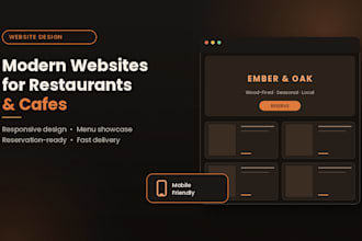 design a modern responsive restaurant or cafe website