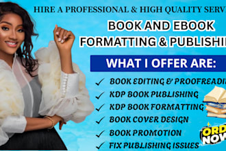 amazon KDP book editing paperback book formatting KDP book publishing book cover