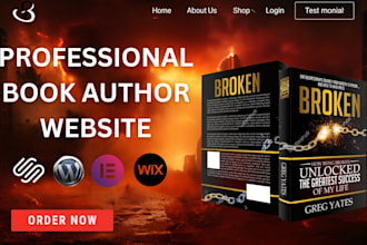 design professional wix author website, book website, ebook landing page