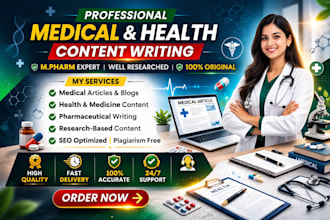 write professional medical and healthcare articles
