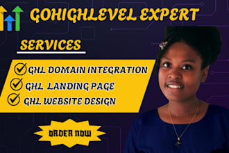 integrate gohighlevel domain, design gohighlevel website and ghl landing page
