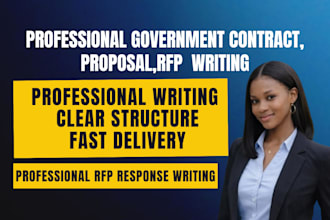 write professional government contract proposal and rfp response