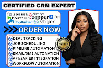 setup jobber houzz pro topbuilder copper ai asana vtiger jira crm automation