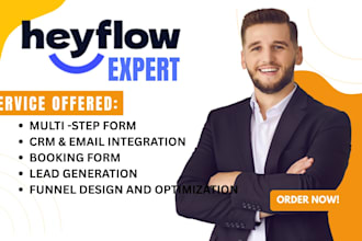 build interactive heyflow lead funnels, quiz heyflow form, jotform