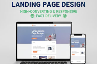 create a professional landing page website