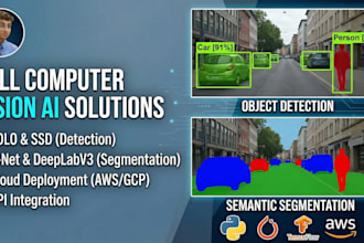 create a full computer vision ai solution with API and cloud integration