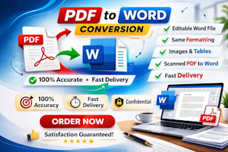 do pdf conversion to word easily and i am good at doing work