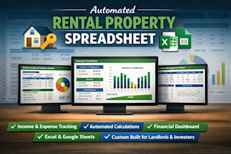 create automated rental property income, expense tracker in excel, google sheet