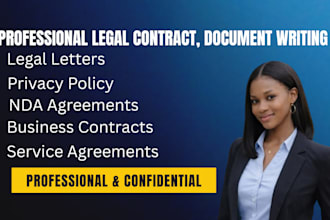 write professional legal contracts and business legal documents