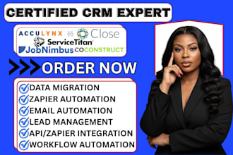 setup zapier automation acculynx coconstruct jobnimbus servicetitan close io crm
