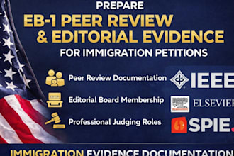prepare eb1 peer review and editorial evidence for immigration petitions