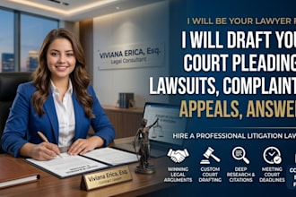draft persuasive court pleadings, motions, lawsuits, or petitions