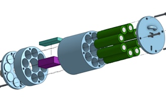 design a 3d mechanical assembly with exploded view and bom