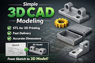 design simple 3d cad parts for 3d printing