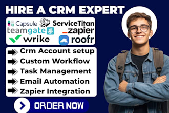 integrate capsule crm wrike roofr servicetitan mokapen teamgate zapier workflow