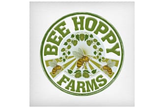make female hops farmer brewery logo with beer bar