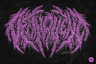 design a horror metal logo perfect for merch