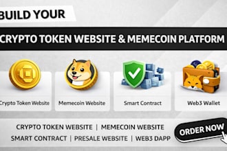 create, clone, crypto token website, memecoin website, presale ico website