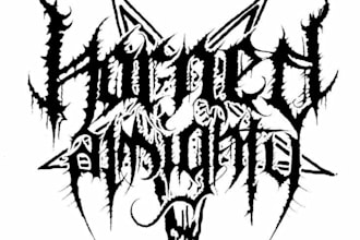 design a dark ritual metal logo for your band