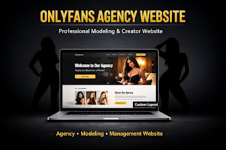 design onlyfans agency website, modeling website or onlyfans management website