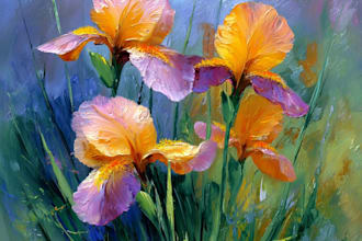 paint a real oil painting on canvas
