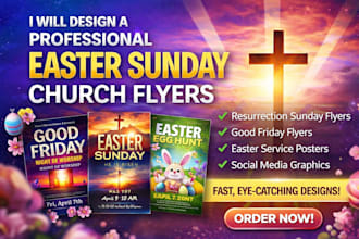 easter sunday church flyer, easter services posters, easter logo and egg hunt