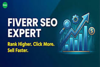 do SEO optimize  fiverr gig  title description tags profile for higher rank