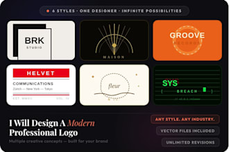 design a professional logo with multiple creative concepts